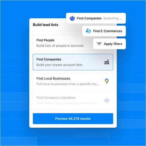 Clay lead list builder