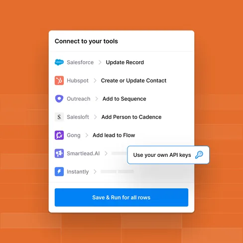 Clay integrations with sales tools
